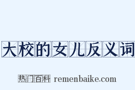 大校的女儿反义词是什么意思的图片